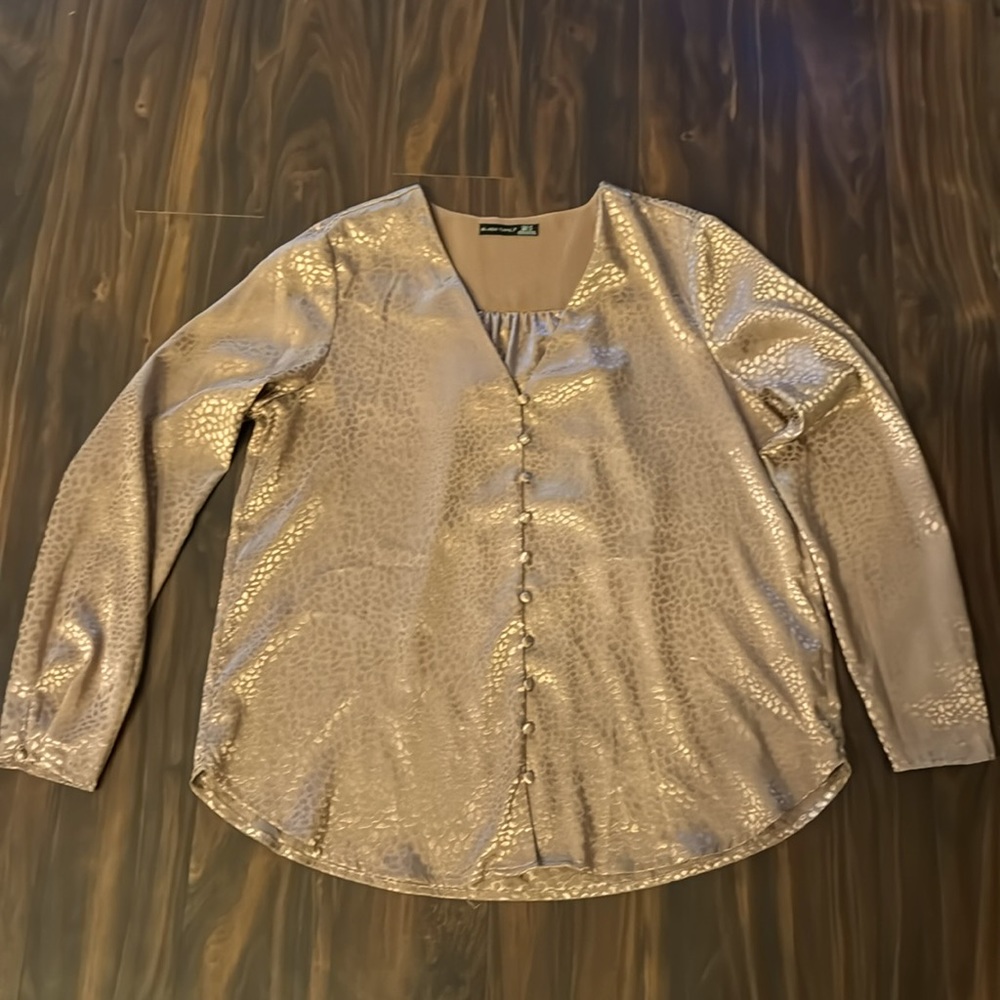 Dusty Rose Colored Animal Print Shirt